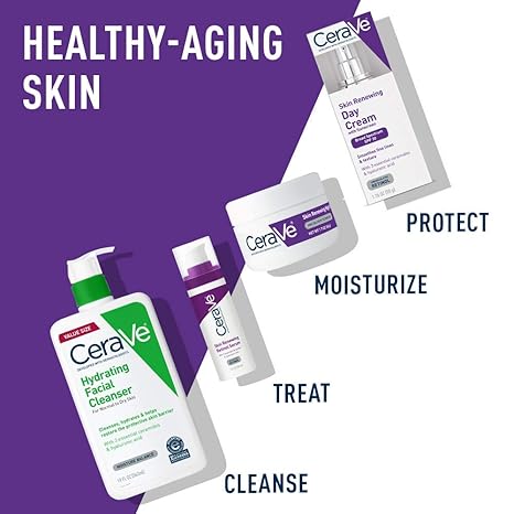 Cerave 4 In 1 Skincare Kit Night Cream, Sunblock, Cleanser & Serum For Radiant Skin