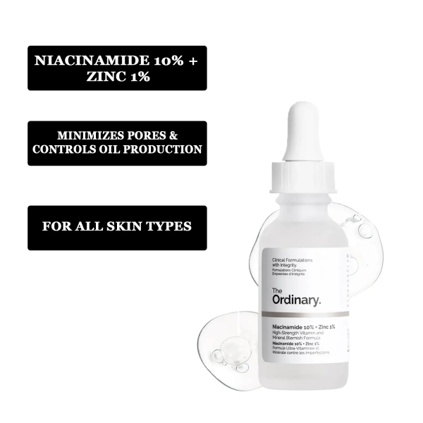 The Ordinary Niacinamide 10% + Zinc 1 % – 30ml |oil Control, Pore Minimizing & Blemish Solution Serum